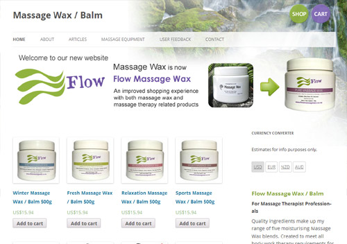 Flow massage wax